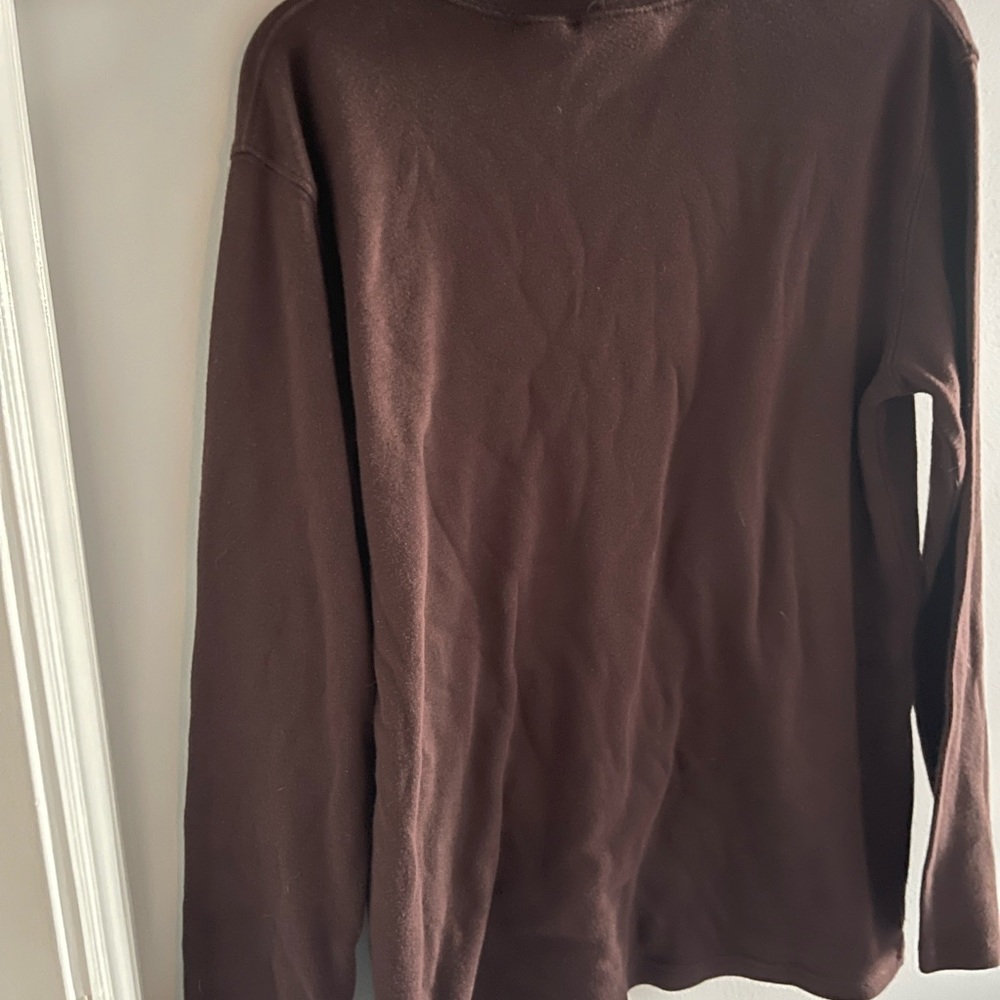 brown turtleneck